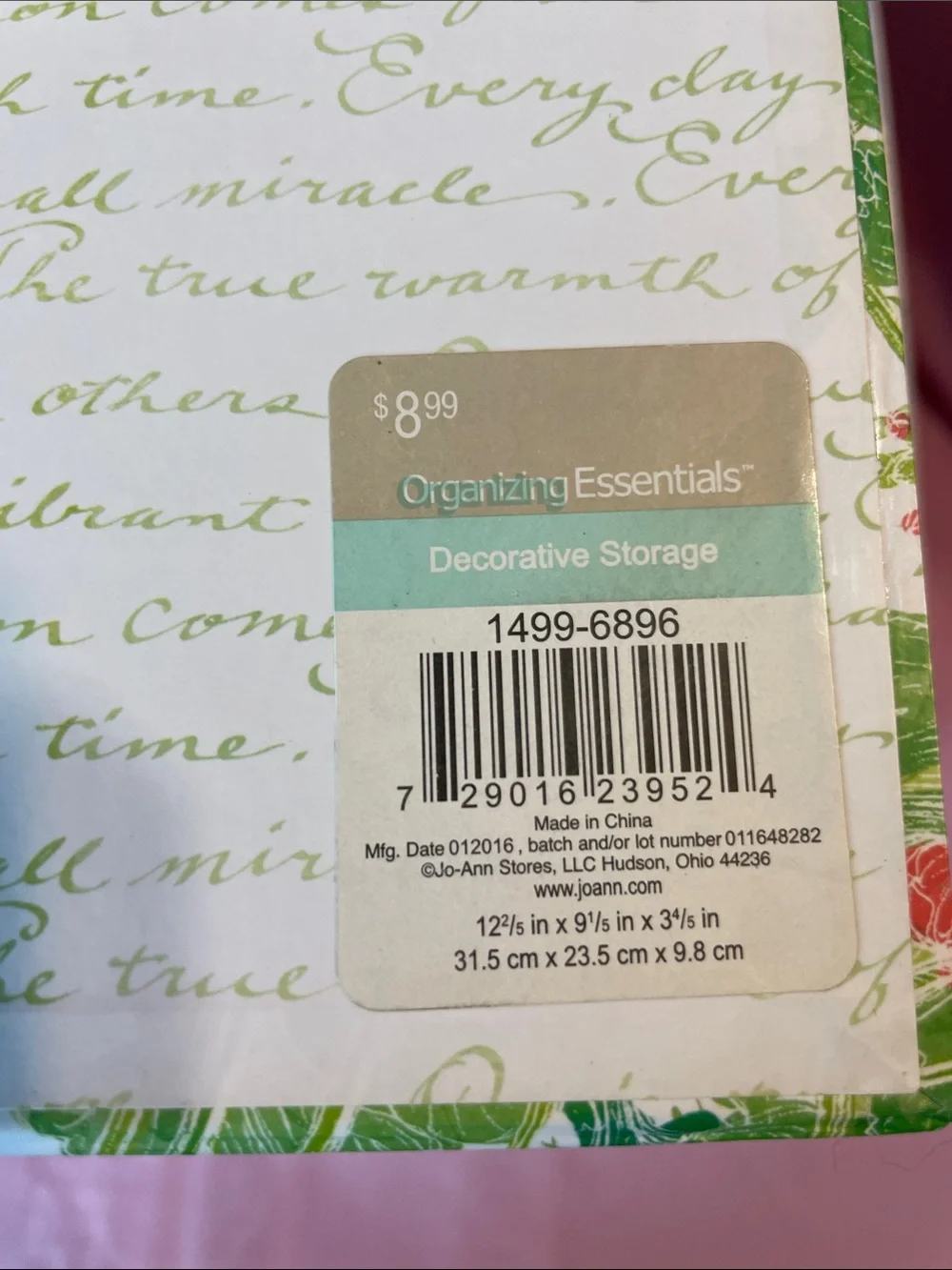 Organizing Essentials decorative stackable